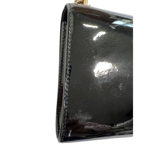 Louis Vuitton Louise Chain Strap Clutch in Black Patent - Picture 6 of 7